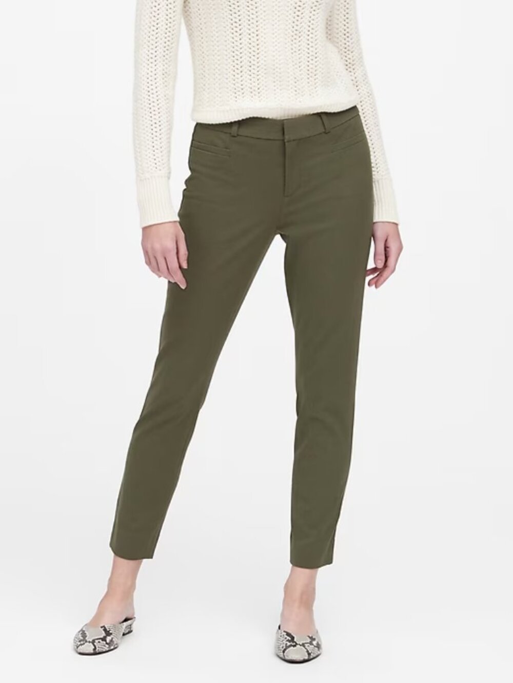 Banana Republic Green Sloan Fit Ankle Dress Pants - Size 2